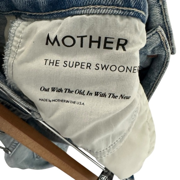 MOTHER Jeans Womens The Super Swooner Sz 25 Light Wash Denim Skinny - Picture 9 of 11